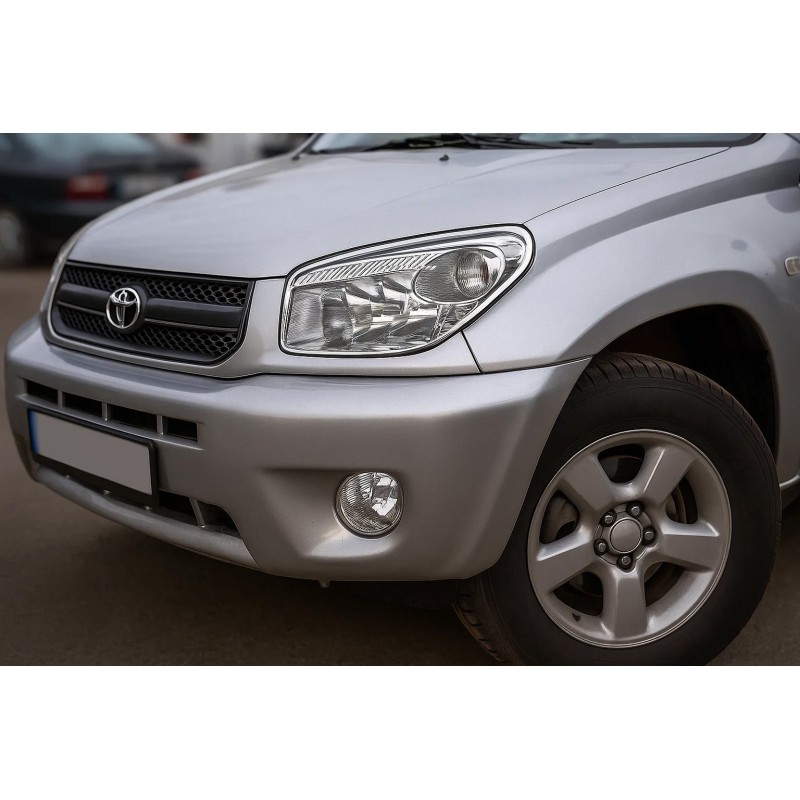 Накладки на фари (2 шт., пласт) 2003-2006 для Toyota Rav 4 рр Накладки на фари (2 шт., пласт) 2003-2006 для Toyota Rav 4 рр