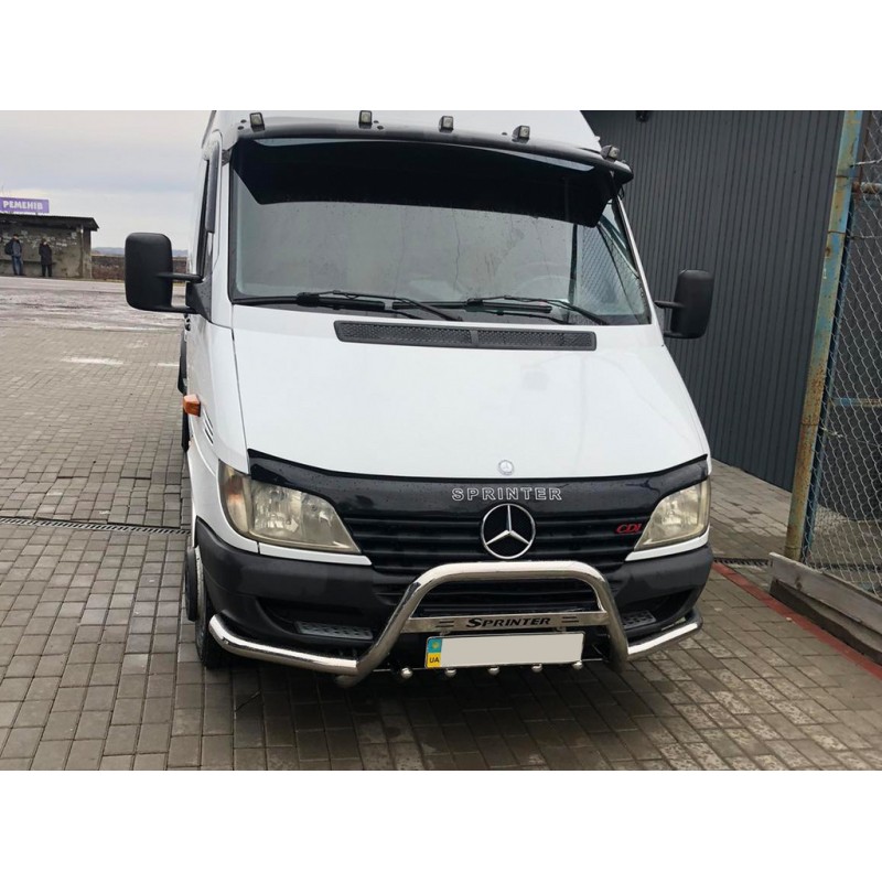 Кенгурятник з вусами (нерж.) для Mercedes Sprinter W901/902/903/904/905 1995-2006 рр
