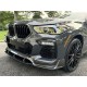 Накладка на передний бампер Carbon V1 (для M-Sport, 2018-2022) для BMW X6 G06 2019- гг