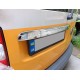 Накладка над номером (2 дверн, нерж) Надпись Caddy, Carmos - Турецкая сталь для Volkswagen Caddy 2004-2010 гг