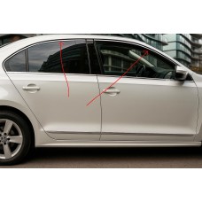 Верхні молдинги скла 6 шт, нерж) OmsaLine - Італійська нержавійка для Volkswagen Jetta 2011-2018 рр