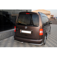 Задние уголки AK003 (2 шт., нержавейка) для Volkswagen Caddy 2010-2015 гг