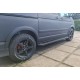 Бокові пороги Allmond Black (2 шт., алюм) Довга база для Volkswagen T5 Transporter 2003-2010 рр