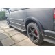 Бокові пороги Allmond Black (2 шт., алюм) Довга база для Volkswagen T5 Transporter 2003-2010 рр