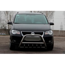 Кенгурятник WT003 (нерж) 51 мм, без напису для Volkswagen Touran 2003-2010 рр
