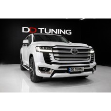 Накладка на передній бампер VXR Білий колір для Toyota Land Cruiser 300 2021- рр