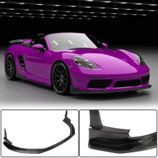 Накладка на передний бампер Lip V1 (2016-2019, карбон) для Porsche Boxster/Cayman 982 (718) 2016- гг