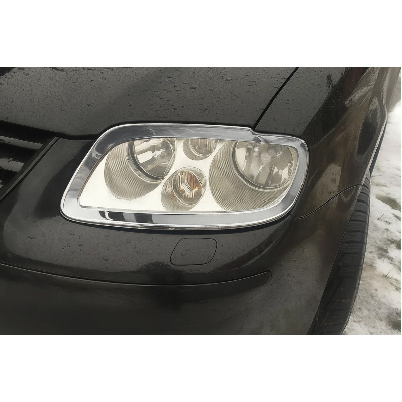 Накладки на фари (2 шт, нерж) для Volkswagen Caddy 2004-2010 рр