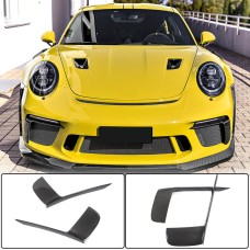 Накладки на передний бампер V2 (для GT3 (RS) 2017-2019, Карбон) для Porsche 911