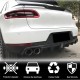 Диффузор заднего бампера V2 (2014-2021, Карбон) для Porsche Macan