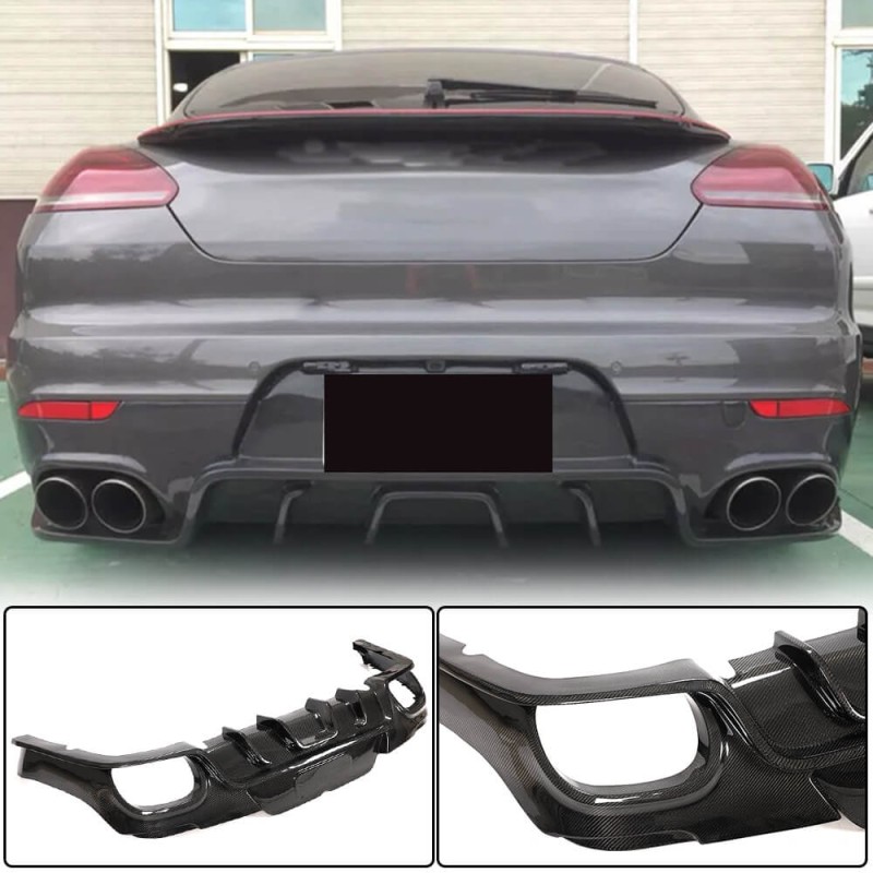 Диффузор заднего бампера (2013-2016, Карбон) для Porsche Panamera