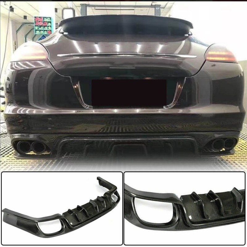 Диффузор заднего бампера (2009-2013, Карбон) для Porsche Panamera