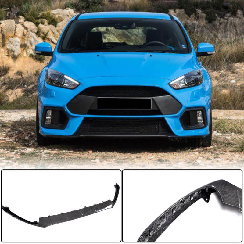 Накладка на передний бампер Lip (для RS 2015-2017, Карбон) для Ford Focus III