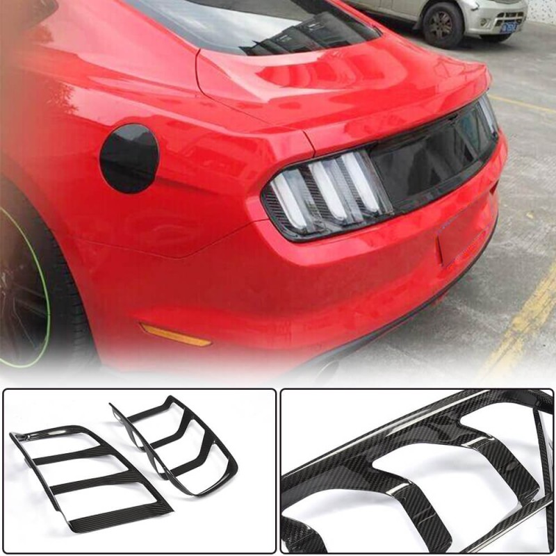 Накладки на задние фонари (2015-2017, Карбон) для Ford Mustang