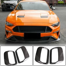 Накладки на капот (2018-2023, Карбон) для Ford Mustang