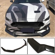 Накладка на передний бампер Lip (2017-2020, Карбон) для Ford Mustang
