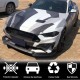 Накладка на передний бампер Lip (2017-2020, Карбон) для Ford Mustang