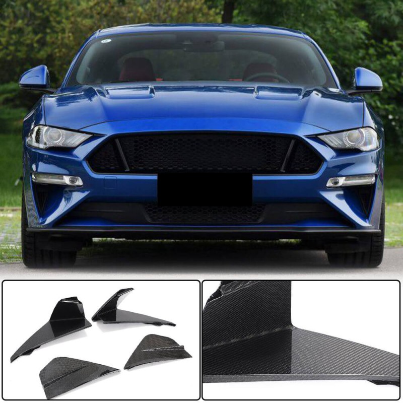 Накладки на противотуманки (2018-2021, Карбон) для Ford Mustang
