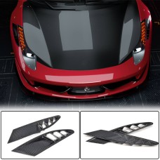 Накладки на передний бампер V1 (2011-2013, Карбон) для Ferrari 458 Италия