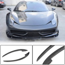 Накладки на передний бампер V2 (2011-2013, Карбон) для Ferrari 458 Италия