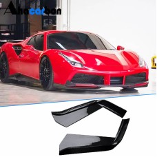 Накладки на передний бампер Flap (2015-2019, Карбон) для Ferrari 488 GTB