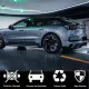 Накладки на задний бампер (2021-2024, Карбон) для Zeekr 001