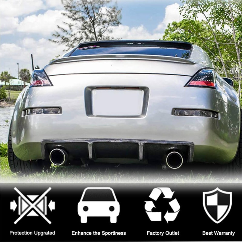 Диффузор заднего бампера (2003-2009, Карбон) для Nissan 350Z Диффузор заднего бампера (2003-2009, Карбон) для Nissan 350Z