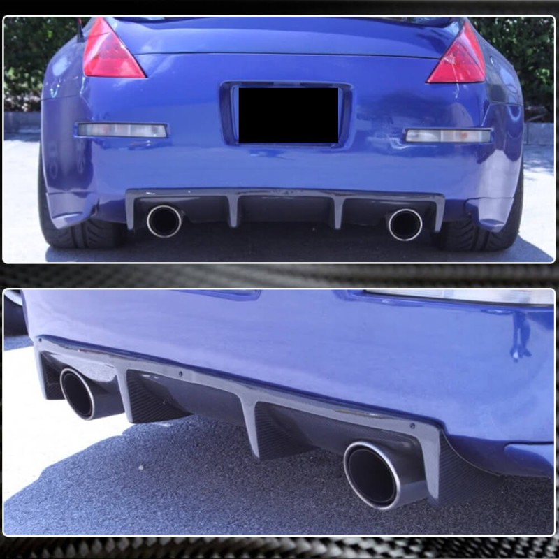 Диффузор заднего бампера (2003-2009, Карбон) для Nissan 350Z Диффузор заднего бампера (2003-2009, Карбон) для Nissan 350Z