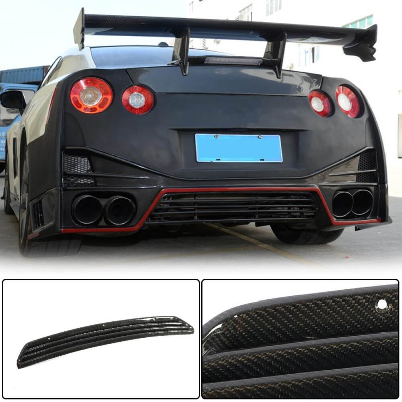 Диффузор заднего бампера (2009-2015, Карбон) для Nissan GT-R