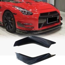 Накладки на передний бампер (2009-2015, Карбон) для Nissan GT-R