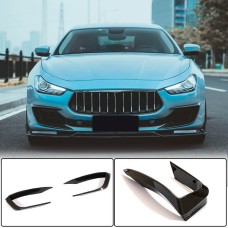 Накладки на передний бампер (для Base 2018-2020, Карбон) для Maserati Ghibli