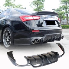 Диффузор заднего бампера (для Base/S/S Q4 2014-2017, Карбон) для Maserati Ghibli