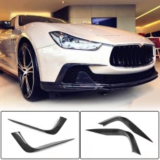 Накладки на передний бампер (для Base/S/S Q4 2013-2017, Карбон) для Maserati Ghibli