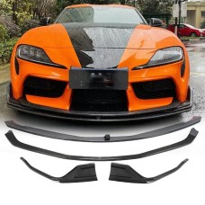 Накладка на передний бампер Lip V2 (Карбон) для Toyota Supra 2019- гг