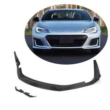 Накладка на передний бампер Lip V2 (2017-2021, Карбон) для Subaru BRZ
