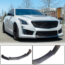 Накладка на передний бампер Lip V2 (для CTS V Sedan 2016-2019, Карбон) для Cadillac CTS