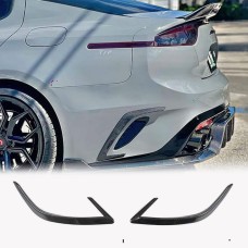 Накладка на задний бампер (2017-2020, Карбон) для Kia Stinger