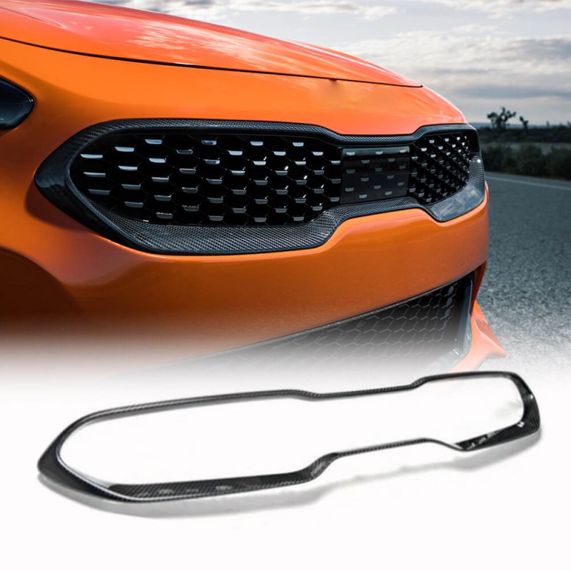 Обвод решетки радиатора (Карбон) для Kia Stinger