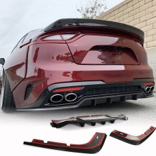 Дифузор заднього бампера (Карбон) для Kia Stinger