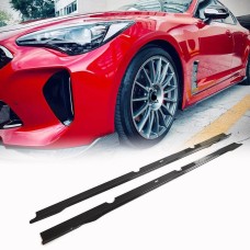 Боковые пороги (Карбон) для Kia Stinger