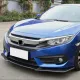 Накладка на передний бампер Lip (Карбон) для Honda Civic Sedan X 2016-2021 гг