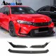 Накладка на передний бампер Lip V2 (Карбон) для Honda Civic HB 2021- гг