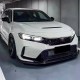 Накладка на передний бампер Lip V2 (Карбон) для Honda Civic HB 2021- гг