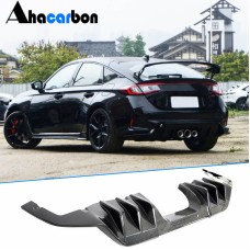 Диффузор заднего бампера (Карбон) для Honda Civic HB 2021- гг