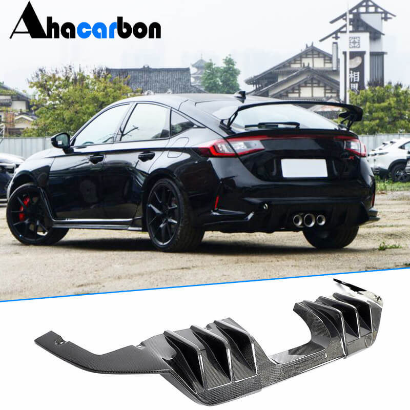 Диффузор заднего бампера (Карбон) для Honda Civic HB 2021- гг