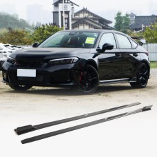 Боковые пороги (Карбон) для Honda Civic HB 2021- гг
