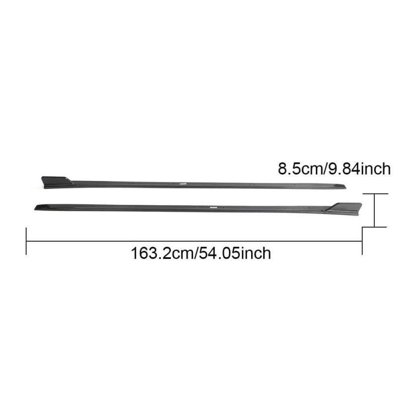 Боковые пороги (Карбон) для Honda Civic HB 2021- гг Боковые пороги (Карбон) для Honda Civic HB 2021- гг