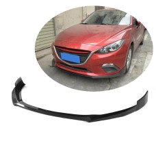 Накладка на передний бампер Lip (2014-2016, Карбон) для Mazda 3