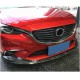 Накладка на передний бампер Lip V1 (2017-2019, Карбон) для Mazda 6