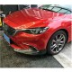 Накладка на передний бампер Lip V1 (2017-2019, Карбон) для Mazda 6
